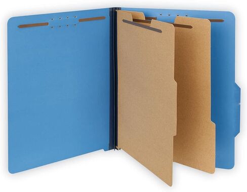 Universal UNV10301 Bright Colored 2-Divider Letter Size Pressboard Classification Folders - Cobalt Blue (10/Box) in Kuwait