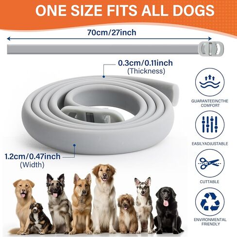 4 Pack Flea and Tick Collar for Dogs - 25" Adjustable Collar Fits Dogs, Long-Lasting 24-Month Protection for Small, Medium, and Large Dog – Waterproof Flea Tick Prevention in Kuwait