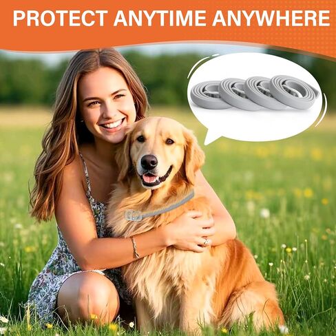 4 Pack Flea and Tick Collar for Dogs - 25" Adjustable Collar Fits Dogs, Long-Lasting 24-Month Protection for Small, Medium, and Large Dog – Waterproof Flea Tick Prevention in Kuwait