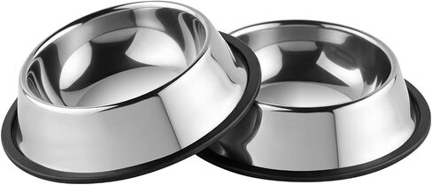 Fri4Free 2PCS 7oz Stainless Steel Non-Slip Small Cat Food Bowls in Kuwait