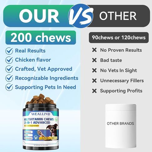 Dog Vitamins and Supplements with Glucosamine Probiotics 200ct Chicken in Saudi Arabia