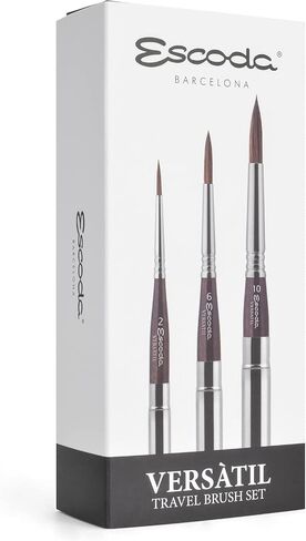 Escoda Versatil 1541 Series Artist Watercolor and Acrylic Paint Brush, Short Handle, Filbert, Size 6 in Kuwait