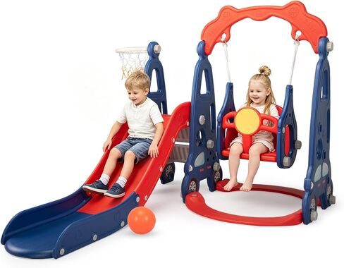 NYEEKOY 4 in 1 Toddler Swing Set and Toddler Slide for Toddlers 1-3 in Saudi Arabia