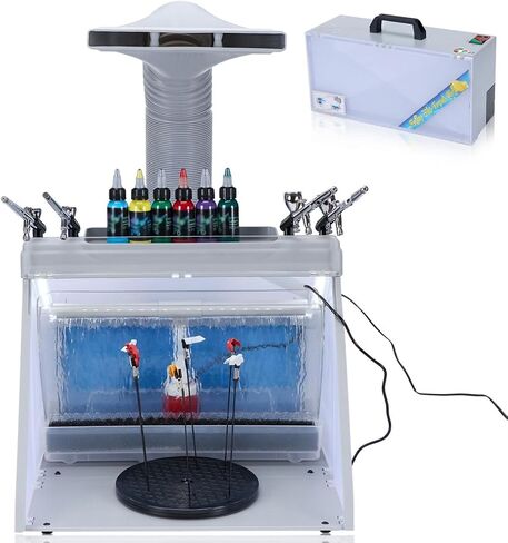 OPHIR Portable Water Curtain Airbrush Spray Booth with 3 Filteration & LED in Kuwait