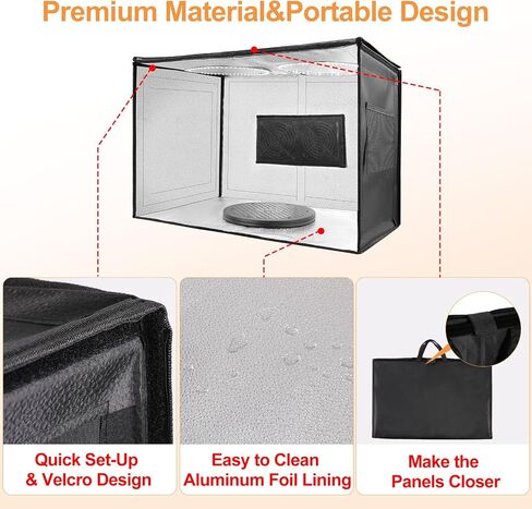 24x16x16 Airbrush Booth,Paint Booth with Dual Exhaust Fans&LED Lights,3 Pack Anti-Noise Earplugs,5Filters Pad&360°Turntable Airbrush kit -Paint Tent for Spray Painting,Craft Model Making-Black in Saudi Arabia