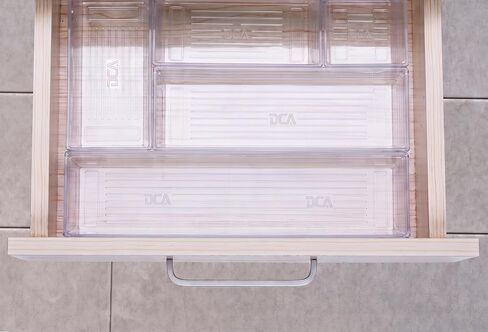 14 PCS Clear Plastic Drawer Organizer Tray for Makeup, Kitchen Utensils, Jewelries and Gadgets in Kuwait