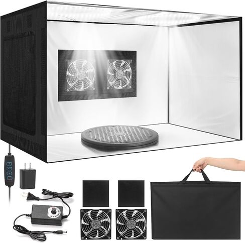 Airbrush Spray Booth with Dual Fan Ventilation & Adjustable LED Light in Saudi Arabia