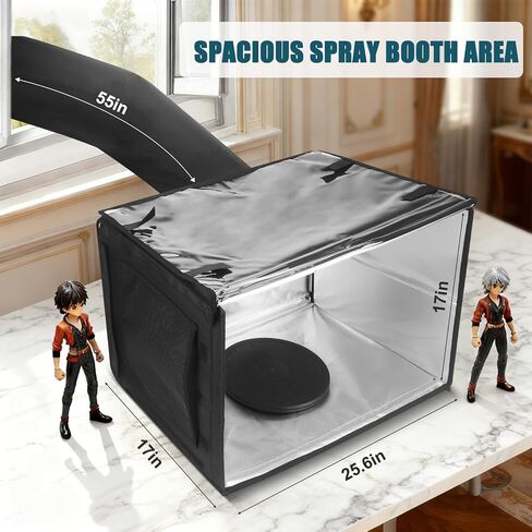 Airbrush Spray Booth with Dual Fan Ventilation & Adjustable LED Light in Saudi Arabia