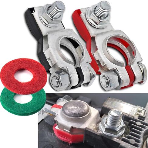 Battery Terminals for Nissan - Compatible for Nissan, Maxima, Rouge, Sentra, Murano,243407F000,24340-7F000, 243407F001, Positive and Negative,Plastic Cove in Kuwait