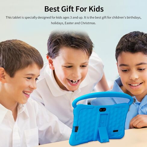 Tablet Kids 7 inch with Shockproof Case, 1GB RAM 32GB ROM, Android Toddler Tablet with Bluetooth,GMS, WiFi,Parental Control, Educational, Games(Blue) in Saudi Arabia