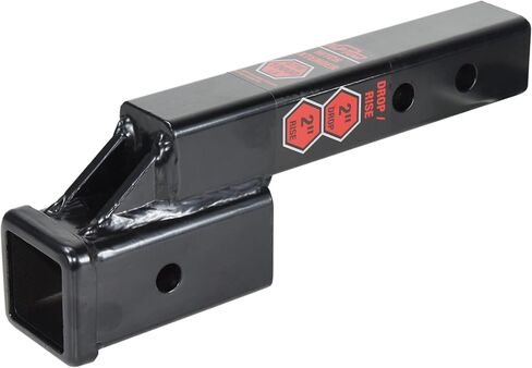 TOPTOW 64122 2-inch Receiver Trailer Hitch Extension Riser with 4.25-inch Rise/Drop, 7" & 9" Extender, 2-inch Solid Shank, 10000lbs Towing Capacity, Anti-Rattle Bolt in Kuwait