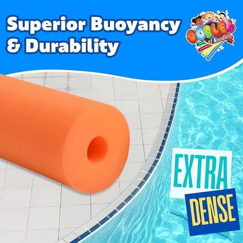Oodles of Noodles Foam Pool Swim Noodles 2 Pack, 55" x 3.5" Blue, Hollow Core Swimming Foam Tube for Pool Floats, Buoyant for Beach, Water Play, Crafts, DIY Projects & Pipe Insulation in Saudi Arabia