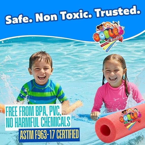 Oodles of Noodles Foam Pool Swim Noodles 2 Pack, 55" x 3.5" Blue, Hollow Core Swimming Foam Tube for Pool Floats, Buoyant for Beach, Water Play, Crafts, DIY Projects & Pipe Insulation in Saudi Arabia