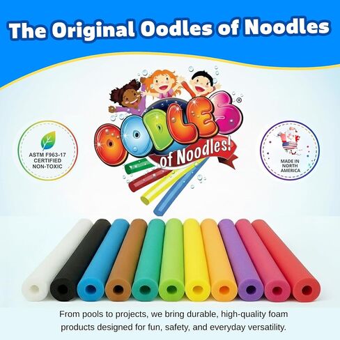 Oodles of Noodles Foam Pool Swim Noodles 2 Pack, 55" x 3.5" Blue, Hollow Core Swimming Foam Tube for Pool Floats, Buoyant for Beach, Water Play, Crafts, DIY Projects & Pipe Insulation in Saudi Arabia