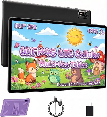 HAOVM Android Tablet 10 inch, 4G Unlocked Tablet with SIM Card Slot, IPS Touch Screen, 2.0GHz Fast Processor, 3GB+32GB+TF Expand,2.4G/5GHz WiFi,8MP Camera, GPS, with Blue Protective case in Saudi Arabia