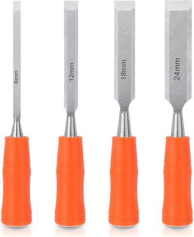 4 Piece Wood Chisel Set, 6mm, 12mm, 18mm, 24mm Woodworking Tools Set in Saudi Arabia