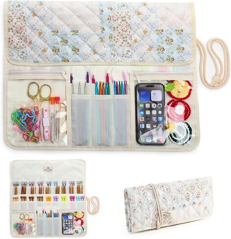 Knitting Needle Case, Organizer for Straight & Circular Needles Up to 14" in Saudi Arabia