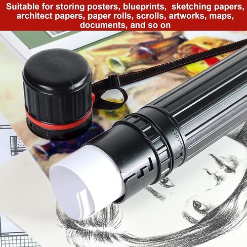 3PCS Small Poster Tube with Strap, Expand from 17.5 to 28 Inch in Kuwait