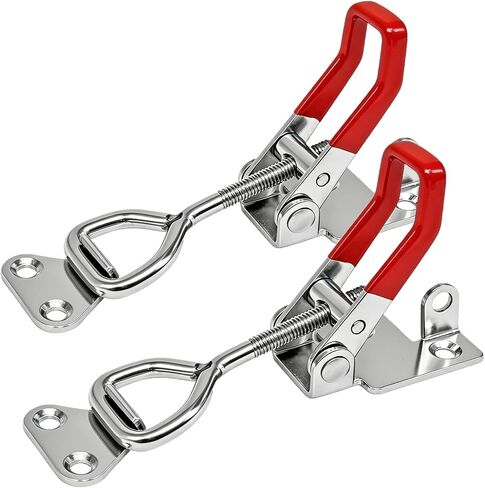 2pcs Toggle Latch Clamp 4001, Adjustable 304 Stainless Steel Pull Hasp Latches, Quick Release Hand Tool Toggle Clamp for Smoker Lid Jig,Case Trunk,Door,220Lbs Holding Capacity in Saudi Arabia