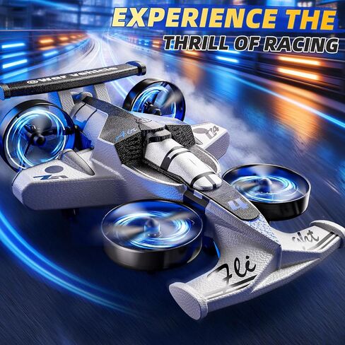 Remote Control Airplane for Kids, 2 in 1 RC Plane Stunt RC Drift Car, Indoor Outdoor Foam Plane with Railcar Race, Tricks, Gift Toys for Boys Girls Adults 8 9 10 11 12 Year Old in Kuwait
