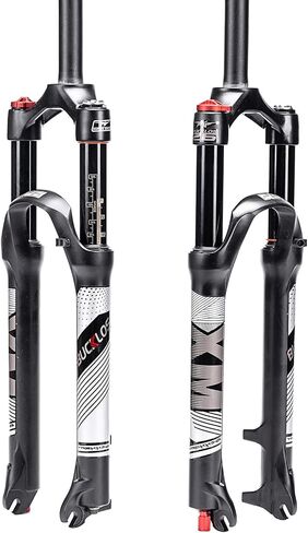 BUCKLOS 26/27.5/29 شوكة تعليق هوائية للسفر 120 مم MTB، ضبط الارتداد 1 1/8 أنبوب مستقيم/مدبب QR 9 مم يدوي/قفل عن بعد XC AM شوك أمامية للدراجة الجبلية خفيفة الوزن in Kuwait