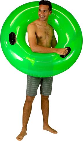 Transparent Inflatable Pool Tube with Pro Handles, 48" Diameter Made by PoolCandy in Saudi Arabia