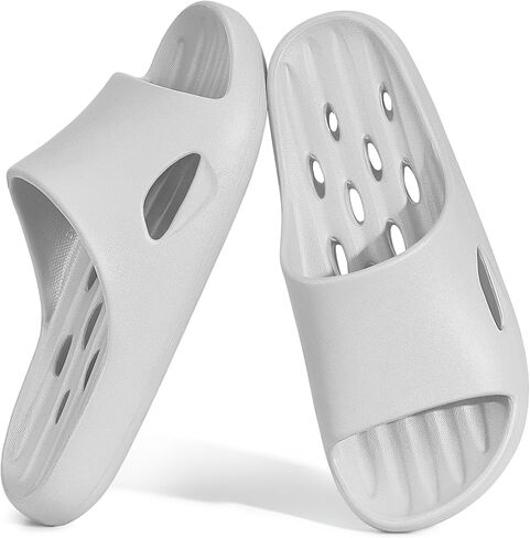 Mens Shower Shoes With Holes Dry Quickly Bath Slippers Womens Non Slip Indoor Home Bedroom Pool Spa Guest College Dorm in Kuwait