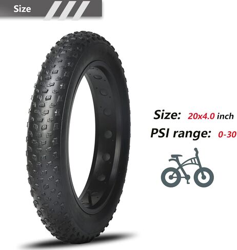 20x4.0/26x4.0 بوصة الدهون إطار دراجة 60TPI للدراجة الكهربائية الدهون إطار دراجة 4.0 بوصة دراجة هوائية جبلية الإطارات in Kuwait