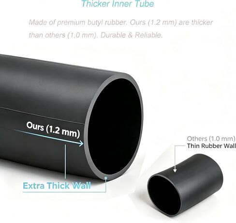 2 Pack 20x4 Fat Tire Bike Inner Tubes with Schrader Valve, 20 x 4.0 Premium Butyl Rubber Inner Tube for 20 inch Ebike Electric Bicycle in Kuwait
