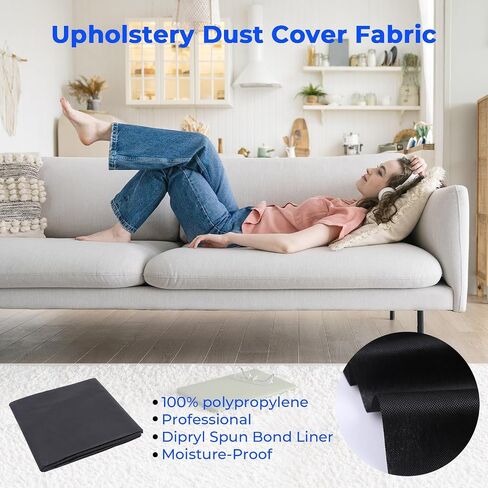 Upholstery Cambric Dust Cover Fabric 60 Inch x 3 Yard Replacement Bottom Replacement for Underside of Mattress Box Spring or Foundation, Sofas, Chairs, Conceals Frame and Staples Inside Furniture in Saudi Arabia