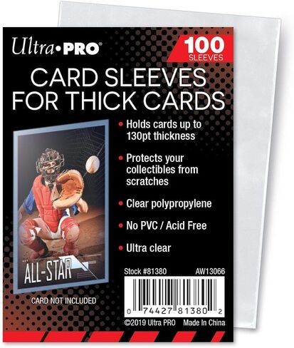 Ultra Pro Clear Thick Card Sleeves, Plastic| Holds cards up to 130-Point | 100-Count in Saudi Arabia