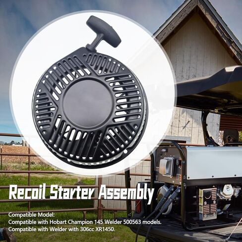 Recoil Starter Assy for Hobart Champion 145 Welder 500563 XR1450 306cc in Saudi Arabia