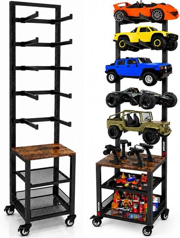RC Car Stand, Adjustable RC Car Storage Rack, Heavy Duty Shelf for Remote Control Cars & Aceesories, Multi-Layer Workstation Rack in Kuwait