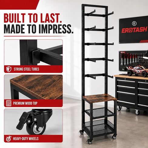 RC Car Stand, Adjustable RC Car Storage Rack, Heavy Duty Shelf for Remote Control Cars & Aceesories, Multi-Layer Workstation Rack in Kuwait