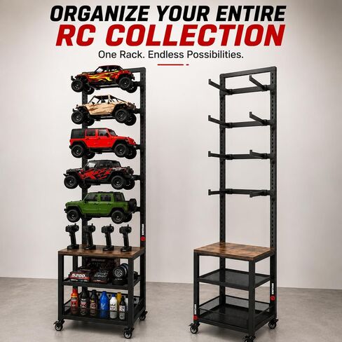 RC Car Stand, Adjustable RC Car Storage Rack, Heavy Duty Shelf for Remote Control Cars & Aceesories, Multi-Layer Workstation Rack in Kuwait