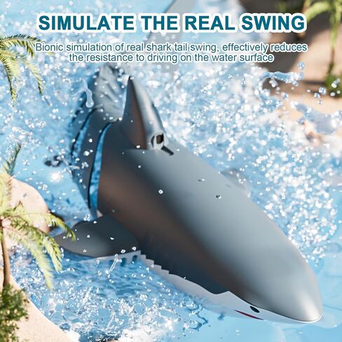 2.4G Remote Control Shark Toy, High Simulation Shark with Camera, LED Lights and Spray Water Function, Electric Toys for s s (Blue) in Saudi Arabia