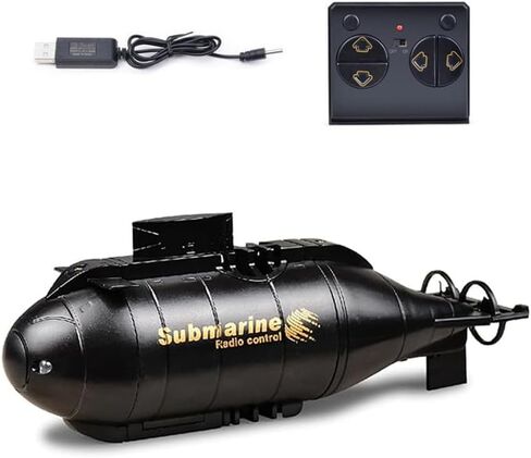 6CH Mini RC Submarine – Remote Control Underwater Boat with Dive Surface Fully Waterproof Hobby Grade Gift for Adults Pool Bathtub Aquarium（Black） in Saudi Arabia