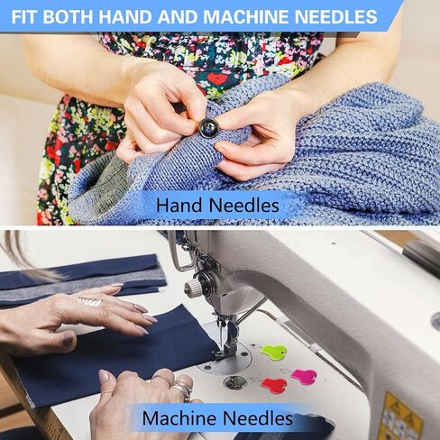 Lechchy Needle Threader for Hand Sewing & Sewing Machine - 10 Simple Needle Threaders for Embroidery Floss + 2 Seam Rippers + 2 Drawstring Threaders + 5 Needles in Kuwait