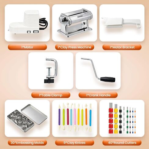 NEWTRY Electric Polymer Clay Roller Dual Mode, 79 Tools for Earring Making in Kuwait