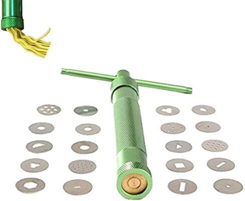 COMIART Clay Extruder Gun with 20 Stainless Steel Discs - Fondant & Sugar Paste Extruder for Cake Decorating, Polymer Clay Craft, Ceramics & Pottery Sculpting Tools in Kuwait