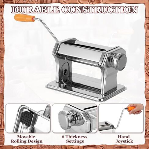 11 Pcs Polymer Clay Roller Machine Set, Stainless Steel Clay Press Machine with 6 Thickness Settings, Handbuilding Kit with Sculpting Tools Silicone Mat and Canvas Cloth for DIY Crafts in Kuwait
