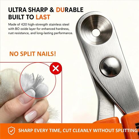 Trumoon Easy Cat Claw Claw Trimmers مع حارس دائري - تجنب تجاوز قطع كليبرز مسمار المواء للقطط الذين يحبون النضال - أداة الاستمالة المهنية للقطط القطة in Kuwait