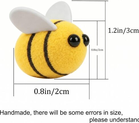 AcceLeah 100Pcs Polyester Bee Balls, Cute Plush DIY Party Decorations in Saudi Arabia