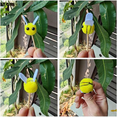AcceLeah 100Pcs Polyester Bee Balls, Cute Plush DIY Party Decorations in Saudi Arabia