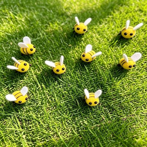 AcceLeah 100Pcs Polyester Bee Balls, Cute Plush DIY Party Decorations in Saudi Arabia