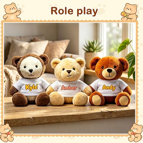 36 Pcs Stuffed Bear Tshirt Clothes Bulk Fit 14-16 in Stuffed Dolls Plush Animal Bear Shirt for DIY Crafts Sublimation Giveaways Goodie Bags Classroom Projects in Saudi Arabia