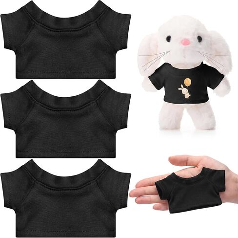 3 Pcs 6in Stuffed Animal Shirt Tiny 17cm Stuffed Doll Clothes Blank Plush Animal Tshirt Accessory Make Your Unique Stuffed Doll Outfit in Saudi Arabia