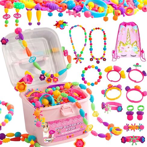 Orian Jewelry Making Kit for Girls, 550+ Pop Beads, Bracelet & Necklace in Kuwait