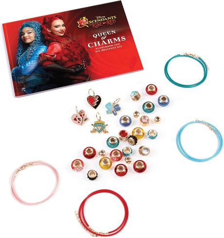 Make It Real: Descendants 4 Rise of Red - Queen of Charms - 34pc DIY Jewelry Kit, Make 4 Character Inspired Bracelets, Disney, Girls & Kids Ages 8+ in Kuwait