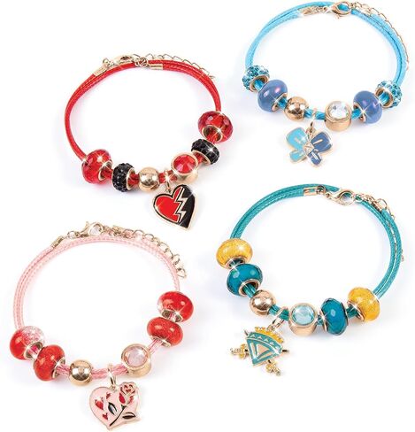 Make It Real: Descendants 4 Rise of Red - Queen of Charms - 34pc DIY Jewelry Kit, Make 4 Character Inspired Bracelets, Disney, Girls & Kids Ages 8+ in Kuwait
